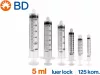 BD Plastipak 5ml - Luer Lock fecskendő