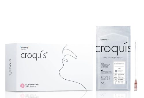 Cog barbed cutting 3D L-cannula PDO