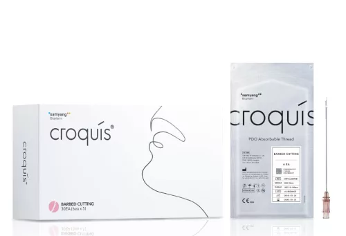 Cog barbed cutting 3D L-cannula PDO - 20G x 60mm