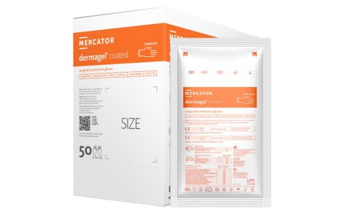 Dermagel púdermentes, steril polimerizált sebészeti kesztyű 6,5
