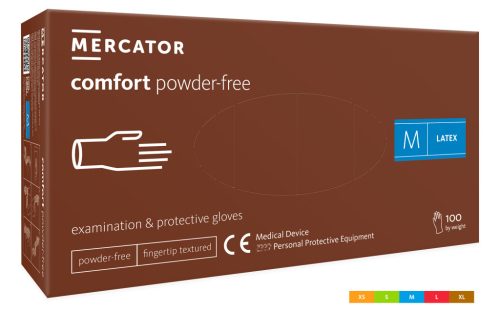 Comfort powder-free latex púdermentes vizsgálókesztyű