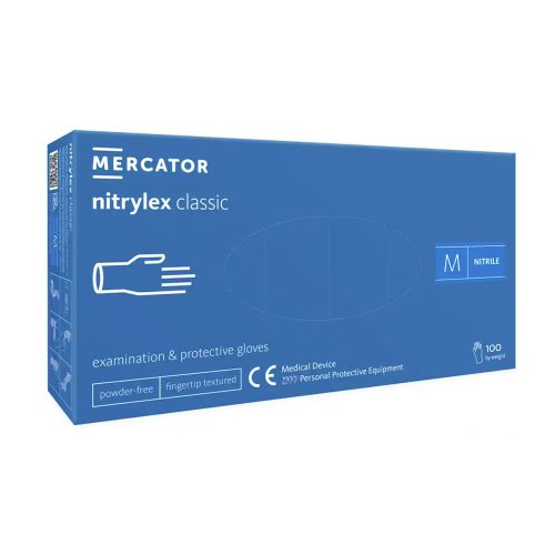 Nitrylex classic blue - nitril púdermentes kék vizsgálókesztyű XL