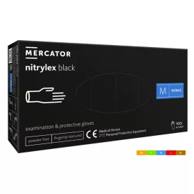   Nitrylex black - nitril púdermentes fekete vizsgálókesztyű