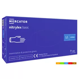   Nitrylex basic A100 blue - nitril púdermentes kék vizsgálókesztyű