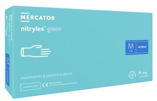 Nitrylex green - nitril púdermentes mentazöld vizsgálókesztyű XL
