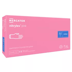   Nitrylex pink - nitril púdermentes világos rózsaszín vizsgálókesztyű