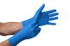 Mercator gogrip (blue) long - nitril védőkesztyű kék púdermentes, gyémánt textúrált 30 cm mandzsetta